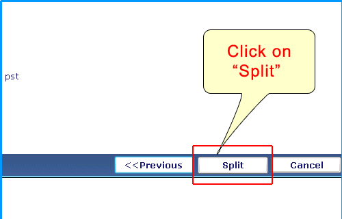 click on split