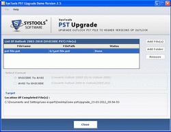 Move PST files into ANSI or Unicode PST