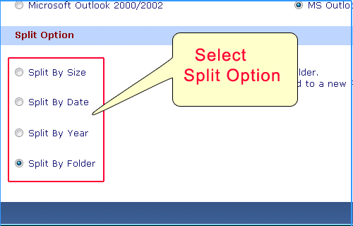 Select Split option