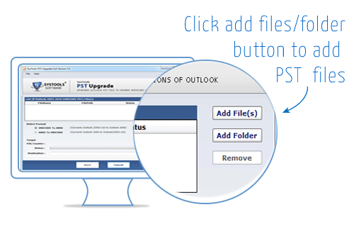 add pst file/folder