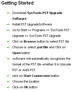 how to use PST upgrade